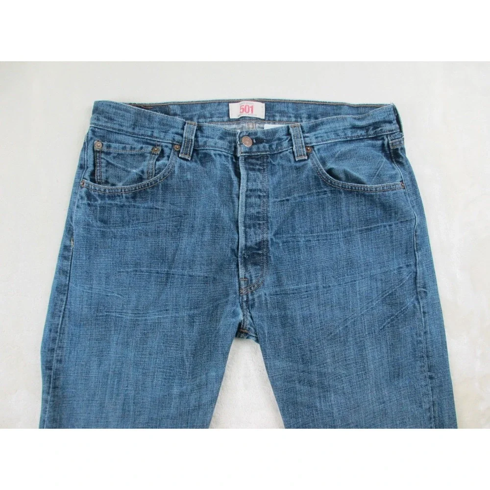 Levi's 501XX Pants Mens 36 Blue Denim Jeans Straight Buttonfly Casual 36X30 00s*